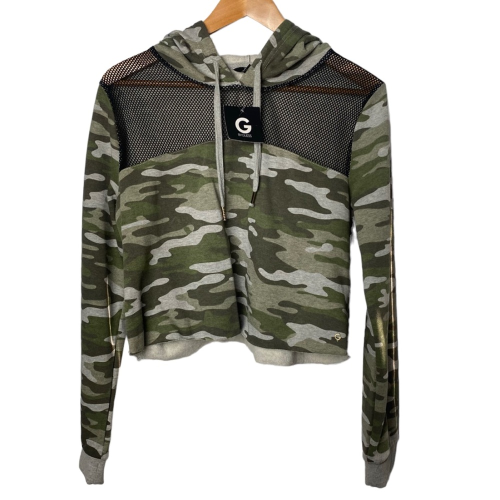 G by Guess Cyd mesh panel hoodie
